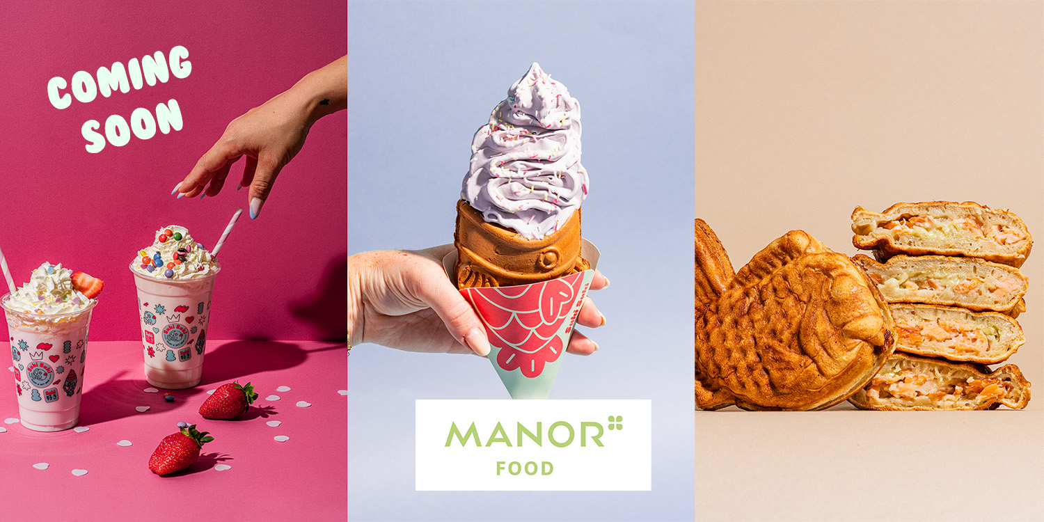 Suki Suki milkshakes, taro soft serve with taiyaki, and savoury taiyaki, coming soon to Manor Food Lausanne in Switzerland