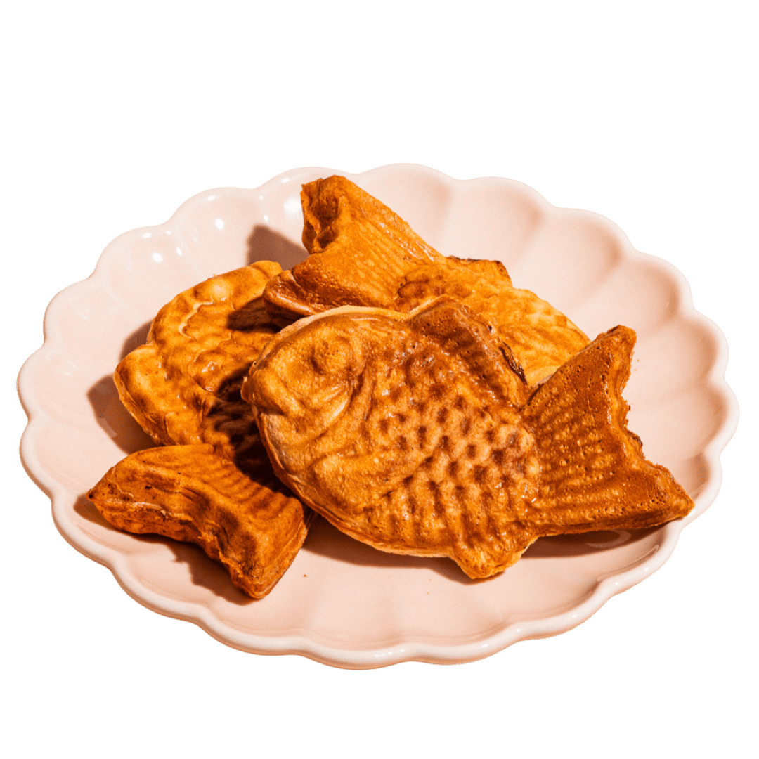 Traditional Japanese taiyaki crispy outside and soft inside, from Suki Suki food truck in Switzerland